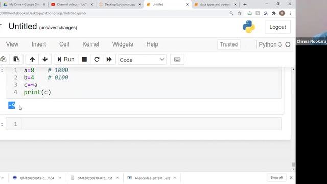 Basics of Python(Sep 21, 2020)