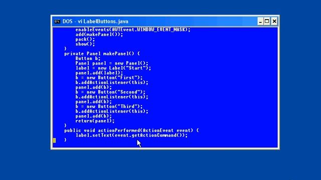 78.Java Intro -Chapter11.Components-Lesson4.Poking Text into a Label. смотреть онлайн