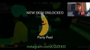 Roblox Banana Eats - How to UNLOCK Banana Pary Peel SKIN / Character (Roblox Piggy)