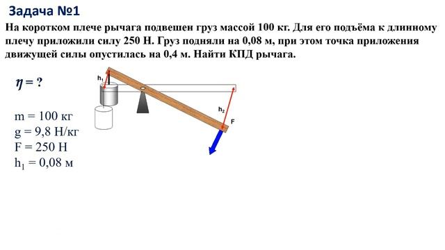7 класс. Коэффициент полезного действия.