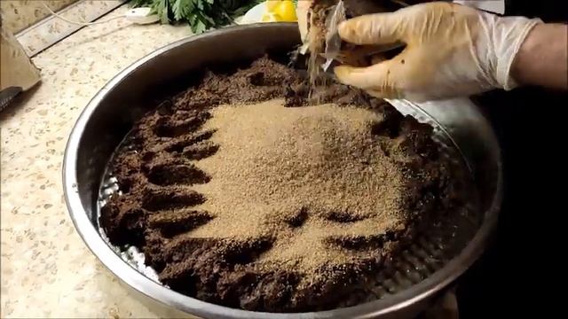 Сырые котлеты с фаршем.Чий кёфте.Çiğ Köfte