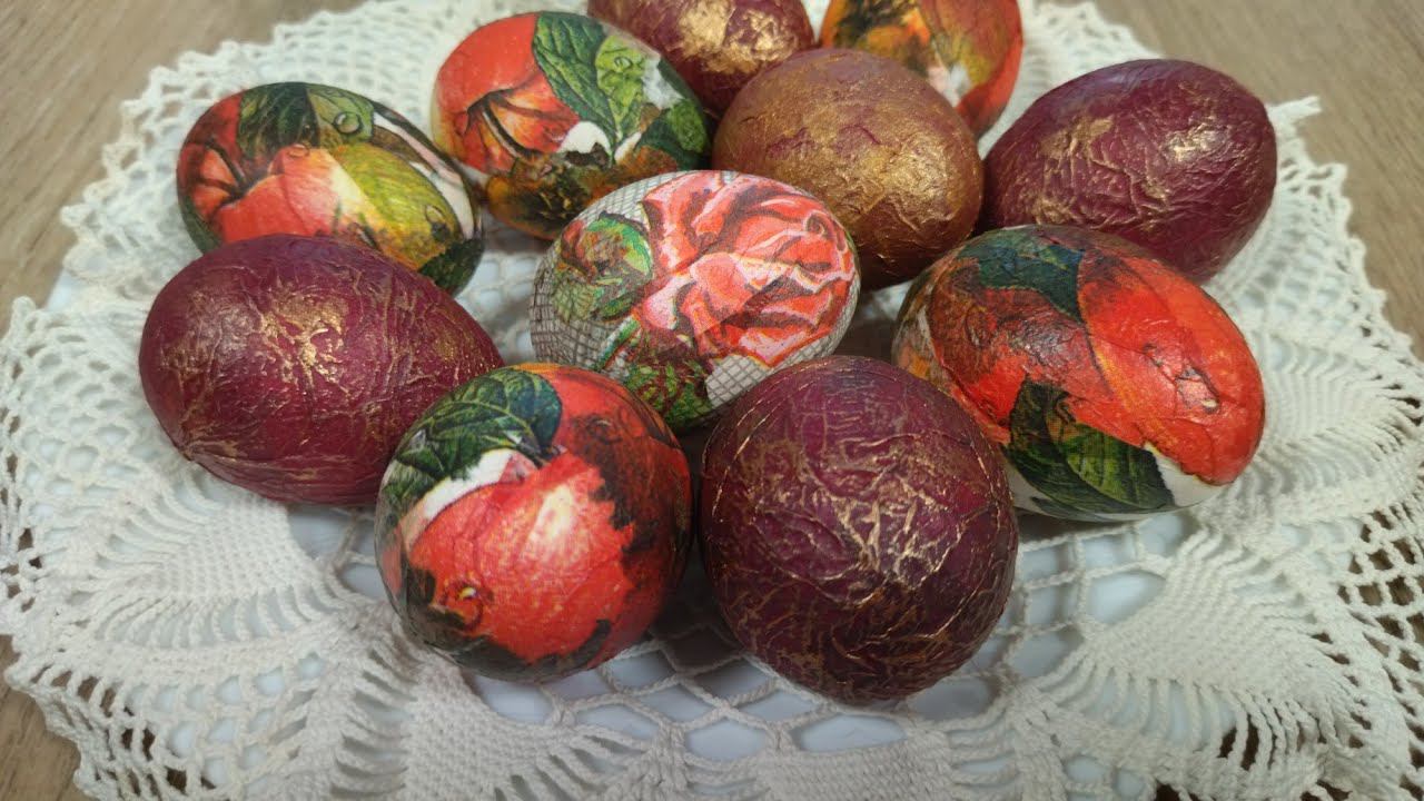 Как покрасить пасхальные яйца без краски ( украсить) смотреть онлайн