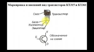 sxematube - маркировка, цоколевка и внешний вид транзисторов кт315 и кт361