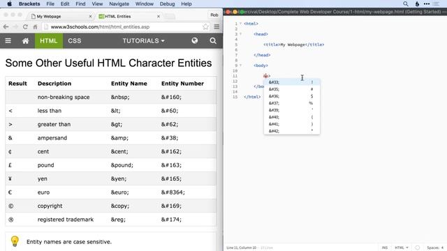 HTML Entities смотреть онлайн