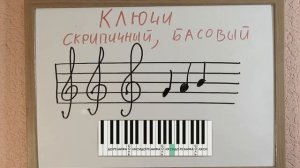 Урок 1: Ноты, нотный стан. Скрипичный и басовый ключи
