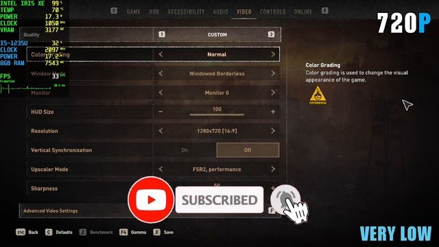 Testing Dying Light 2 Graphic Settings on 8GB RAM Intel Iris Xe | 1080P/720P V.Low Low Medium
