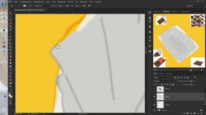 The process of drawing chocolates in Photoshop