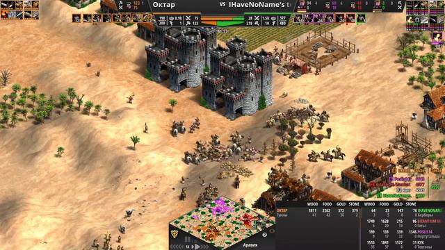 4 Игрока против 1 СУПЕР БОТА! с наступающим! Age of Empires II DE смотреть онлайн