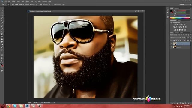 Cartoon Look Photoshop Speed Art Photoshop CC смотреть онлайн