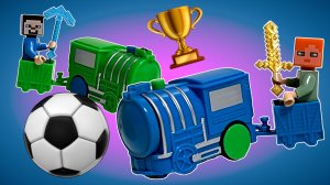 МУЛЬТИКИ ПРО ПАРОВОЗИКИ Веселые паровозики играют в футбол / Игра 1