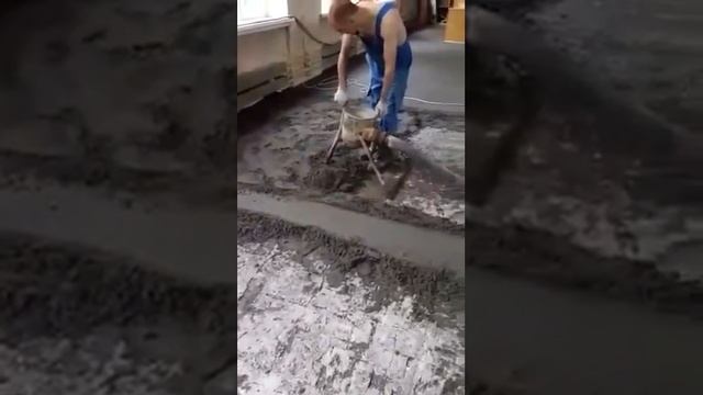 полусухая стяжка пола технология видео