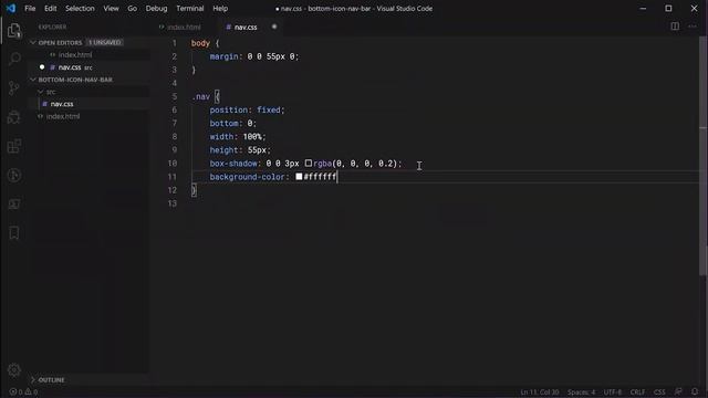 How to Create a Bottom Icon Navigation Menu - HTML & CSS Web Design Tutorial смотреть онлайн