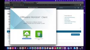 New VDI Remote Desktop Horizon Client for MAC