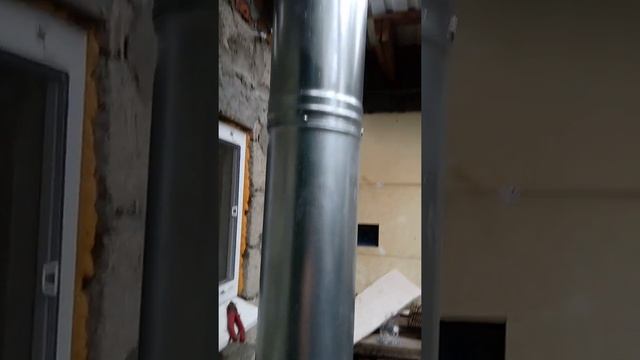 Сибирь 180 печь . Установка печи и дымохода из сэндвич панелей.