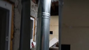 Сибирь 180 печь . Установка печи и дымохода из сэндвич панелей.