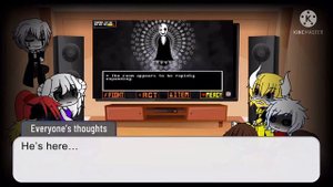 Undertale reacts to Distorted Gaster fight