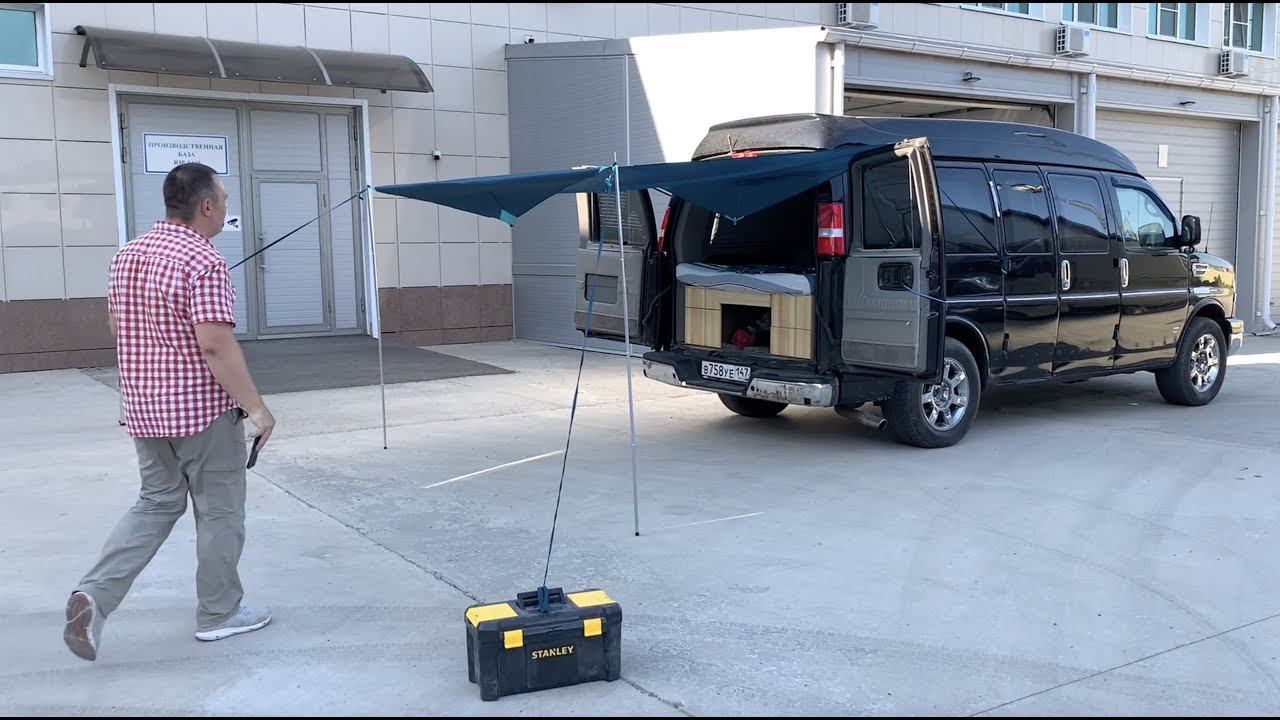 Навес для автодома за 3000 рублей. Бюджетное решение смотреть онлайн