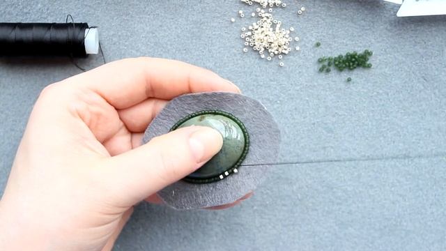 Оплетение кабошона бисером. Мастер-класс для начинающих. Workshop For Beginners DIY