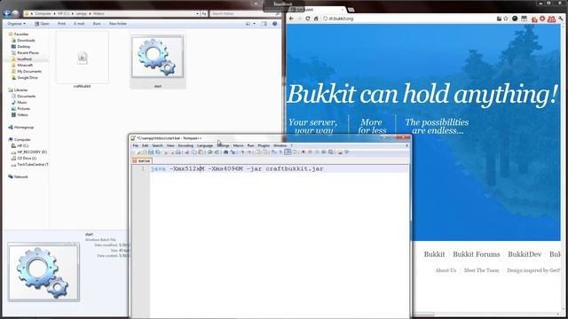 MineCraft Server - Bukkit Installation смотреть онлайн