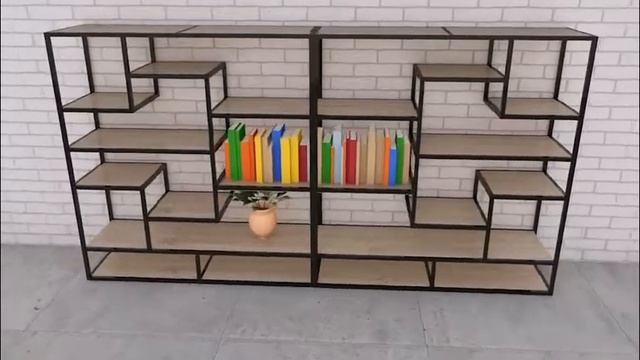 Проект металлического стеллажа в стиле лофт "Ройка"