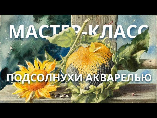 Мастер-класс по акварельной живописи «Подсолнухи акварелью» с Еленой Базановой на LECTOROOM