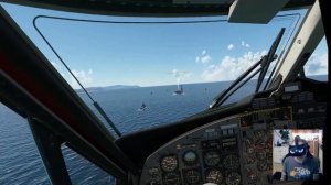 MSFS 2020 | Twin Otter landing on Aircraft-Carrier | San Francisco | recorded in Virtual Reality