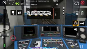 Управляю поездом метро в игре Subway Simulator 3D.