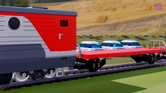 Lego Robs Money in Hero Style - Police & Thief Train Race - Choo choo train kids videos смотреть онлайн