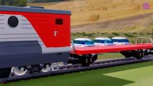 Lego Robs Money in Hero Style - Police & Thief Train Race - Choo choo train kids videos