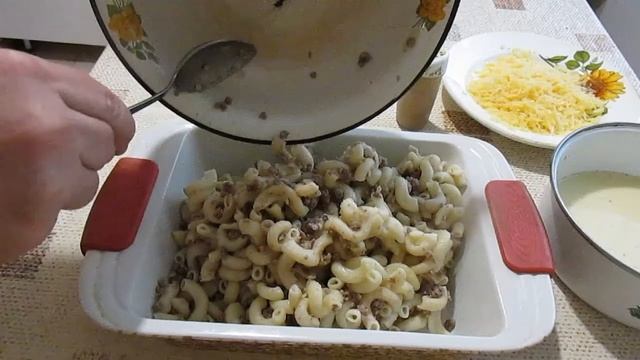 Вкусная ЗАПЕКАНКА ИЗ МАКАРОН И ФАРША! Ужин из макарон и фарша в духовке смотреть онлайн