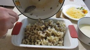 Вкусная ЗАПЕКАНКА ИЗ МАКАРОН И ФАРША! Ужин из макарон и фарша в духовке