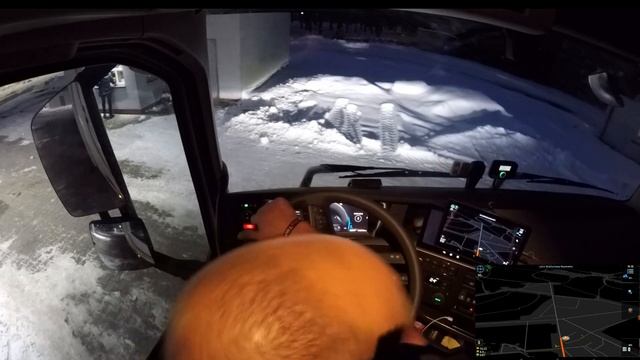 POV Cockpit View ? Volvo FH460 .Stuck in the snow??? ? ?? Poland