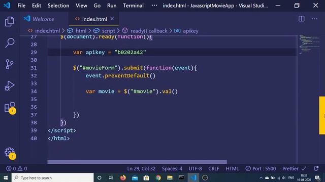 Build A Movie Info App In Javascript And Boostrap Using OMDb API | Javascript Project For Beginners