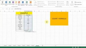 Ms Excel 2013 How To Use Count Formula