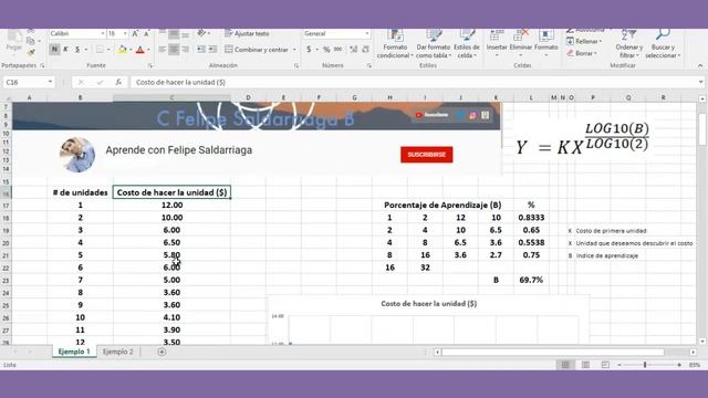 Curva de Aprendizaje: Teoría y ejercicios resueltos en Excel - Fácil y rápido смотреть онлайн