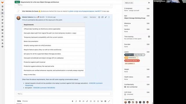 2021-12-07: Object Storage Working Group смотреть онлайн