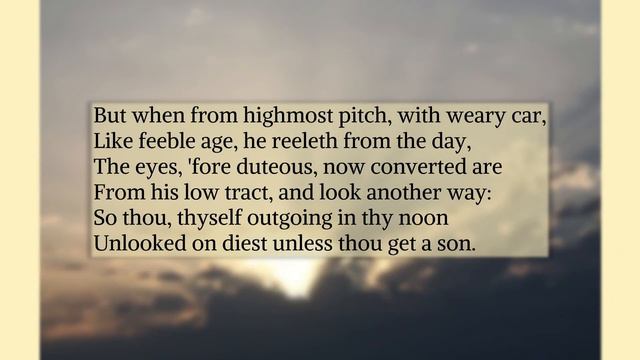 Line by Line: Shakespeare's Sonnet 7 смотреть онлайн