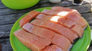 Лосось на мангале. Просто и вкусно. Шашлык из рыбы.#повкусу #шашлыкизрыбы #лосось #накостре