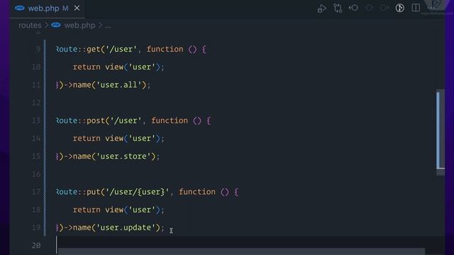 How to name a route in Laravel смотреть онлайн