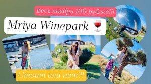 Mriya Winepark ? ВЕСЬ НОЯБРЬ ВХОД 100 рублей. ЗАВЫШЕНА ЛИ ЦЕНА?