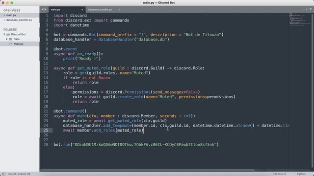 #16 TEMPMUTE : Relier une Database à un bot discord смотреть онлайн