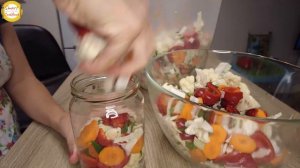 Туршия с камби, моркови и карфиол. Лесна рецепта без варене на буркани и без аспирин.