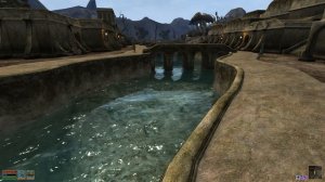 Morrowind. Odai Riverbed mod with Enhanced Water Shader for MGE XE