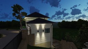 Ночная презентация освещения дома