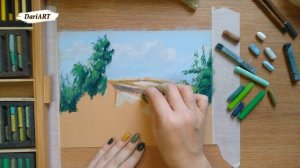 Урок рисования пастелью "Подсолнухи"