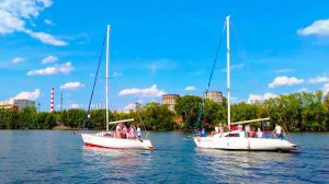 Walking in Ekaterinburg. City beach and yachts |4K| - Summer 2023 (July)