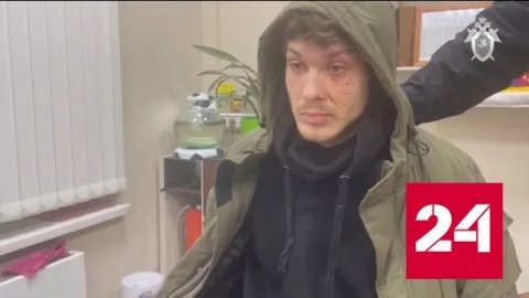 СК показал кадры допроса предполагаемого убийцы девушки в Москве - Россия 24 