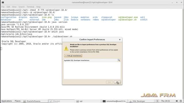 Oracle SQL Developer 18.4 Installation on Suse Linux Enterprise Server 12 and connect Oracle 18c