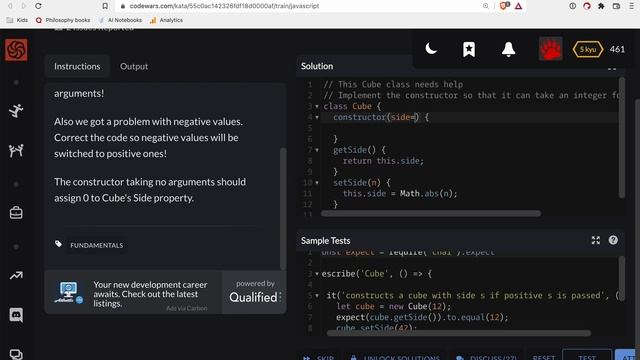 Codewars - Javascript - Playing with cubes II