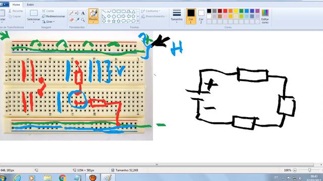 aula circuito elétrico montagem na protoboard-instrutor Paulo Silva смотреть онлайн
